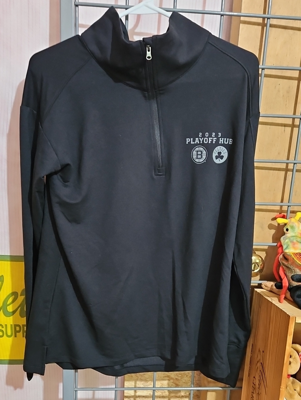 Sport-Tek Black Ladies Pullover with Blue Logo